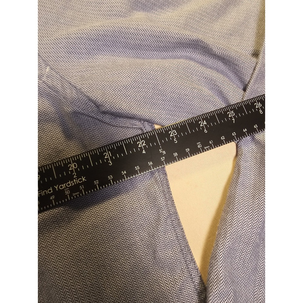 Ted Baker London Mens L Blue Herringbone Shirt 100% Cotton Button Up 1072429 - Picture 5 of 12
